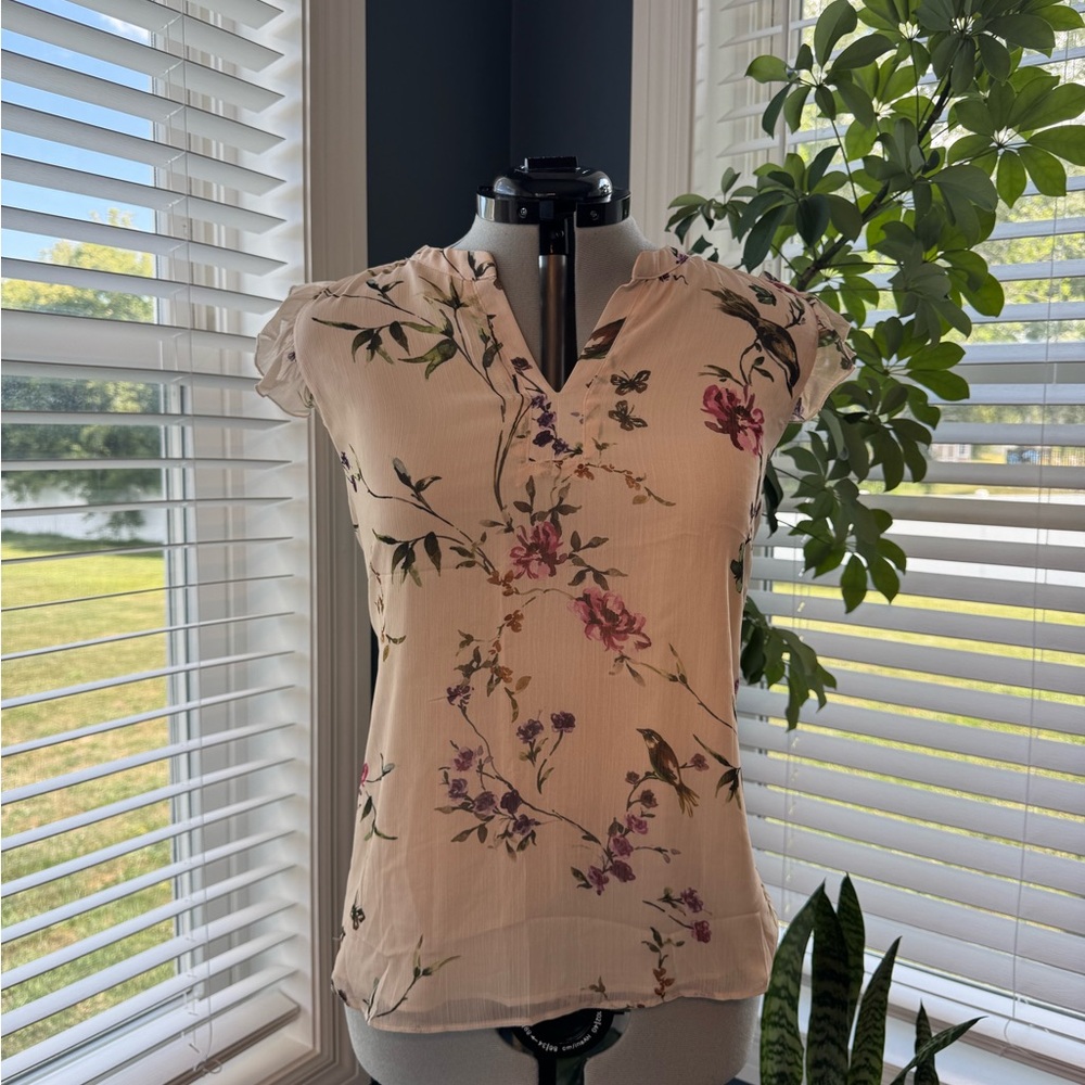 St. Tropez Cream Floral Blouse